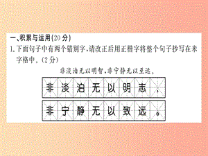 （襄陽專版）2019年七年級語文上冊 第五單元習(xí)題課件 新人教版.ppt