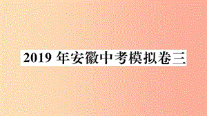 （安徽專用）2019春九年級數(shù)學(xué)下冊 模擬卷三習(xí)題講評課件 新人教版.ppt