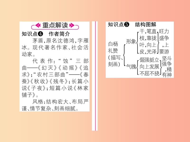 2019年八年级语文上册第四单元14白杨礼赞习题课件新人教版.ppt_第3页