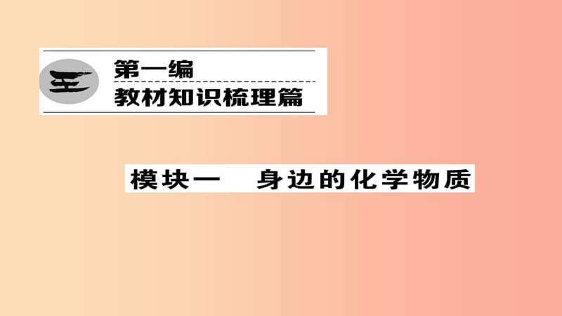 （河北专版）2019届中考化学复习 第一编 教材知识梳理篇 模块一 身边的化学物质 课时1 空气 氧气课件.ppt_第1页