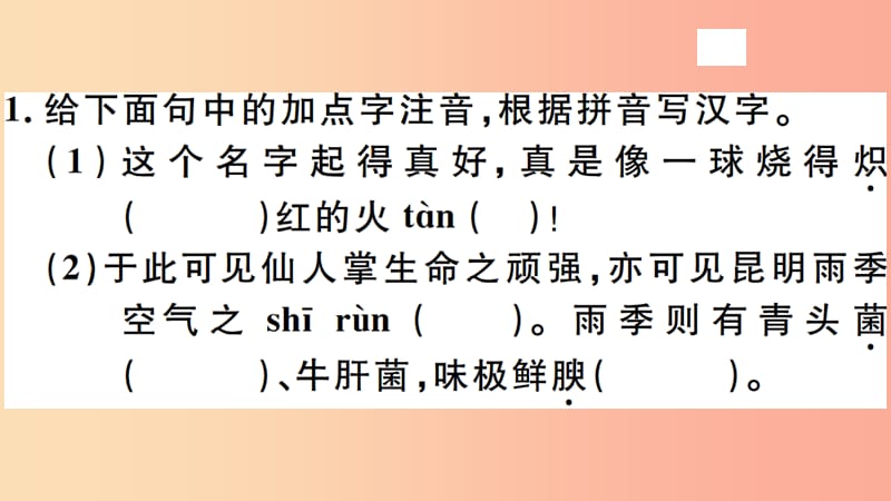 安徽专版八年级语文上册第四单元16昆明的雨习题课件新人教版.ppt_第2页