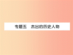 （宜賓專版）2019屆中考?xì)v史總復(fù)習(xí) 第2編 熱點專題速查 專題5 杰出的歷史人物課件.ppt