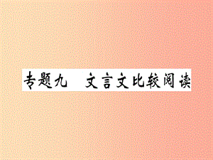 （河南專版）2019春八年級語文下冊 期末專題復習九 文言文比較閱讀習題課件 新人教版.ppt