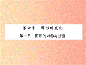 2019屆中考數(shù)學(xué)總復(fù)習(xí) 第一部分 教材知識(shí)梳理 第6章 圖形的變化 第1節(jié) 圖形的對(duì)稱(chēng)與折疊（精講）課件.ppt