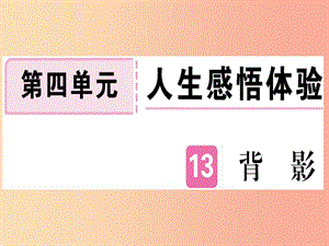 （河北專用）2019年八年級語文上冊 第四單元 13 背影習題課件 新人教版.ppt