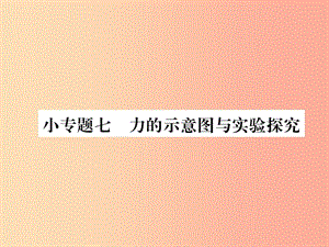 2019年八年級(jí)物理全冊(cè) 小專題七 力的示意圖與實(shí)驗(yàn)探究習(xí)題課件（新版）滬科版.ppt