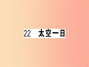 （武漢專版）2019春七年級(jí)語(yǔ)文下冊(cè) 第六單元 22 太空一日習(xí)題課件 新人教版.ppt