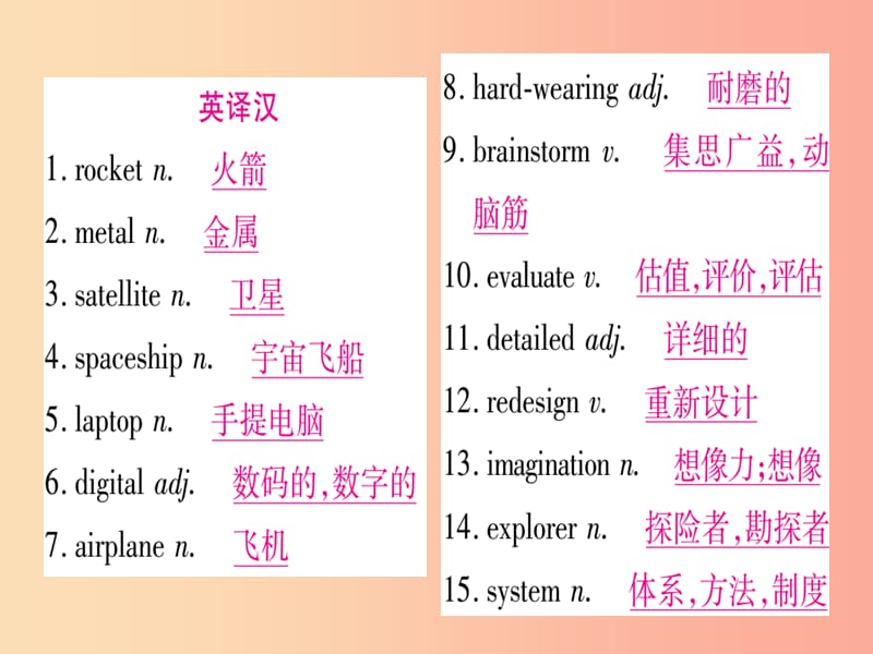 （课标版）2019年中考英语准点备考 第一部分 教材系统复习 考点精讲十六 九上 Unit 4课件.ppt_第2页