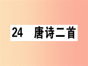 （江西專版）2019春八年級(jí)語(yǔ)文下冊(cè) 第六單元 24 唐詩(shī)二首習(xí)題課件 新人教版.ppt