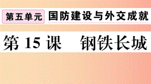 （玉林專版）2019春八年級(jí)歷史下冊(cè) 第五單元 國(guó)防建設(shè)與外交成就 第15課 鋼鐵長(zhǎng)城習(xí)題課件 新人教版.ppt