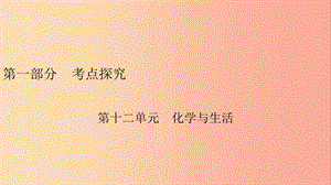 安徽省2019中考化學決勝復習 第一部分 考點探究 第12單元 化學與生活課件.ppt