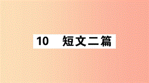 （江西專版）八年級語文上冊 第三單元 10 短文二篇習題課件 新人教版.ppt