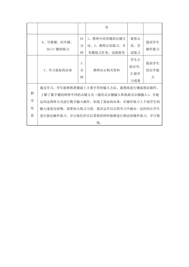 2019年三年级信息技术上册 第6课 键盘指法教案 辽师大版.doc_第3页