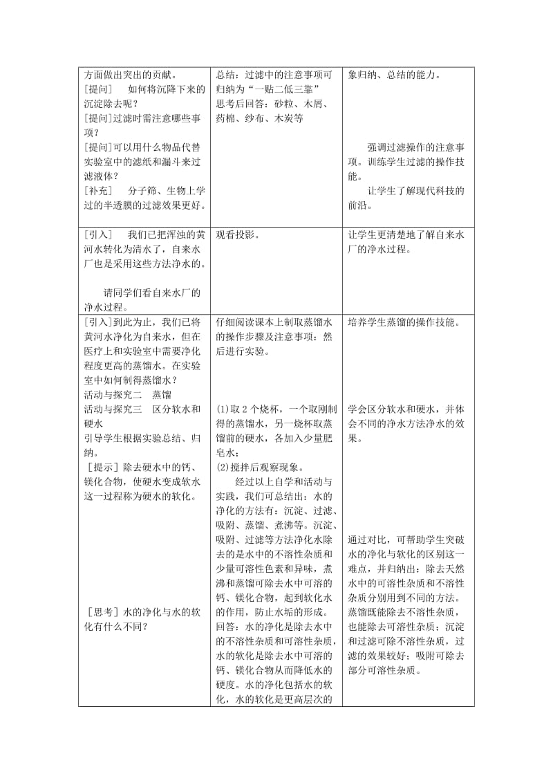 2019年(春)六年级生物下册 6.2《水的净化》教案 上海版.doc_第3页