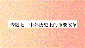 湖南省2019年中考歷史復習 第二篇 知能綜合提升 專題突破7 中外歷史上的重要改革課件.ppt