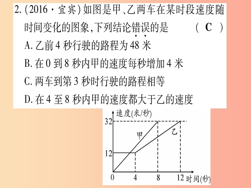 （云南专用）2019中考数学 第一轮 考点系统复习 第3章 函数 第2节 一次函数 课时2作业课件.ppt_第3页