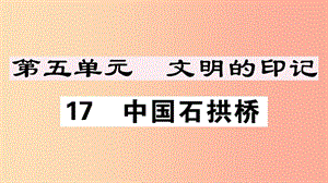 （江西專版）八年級語文上冊 第五單元 17 中國石拱橋習(xí)題課件 新人教版.ppt