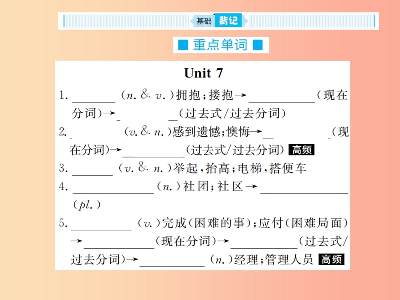 山东省2019年中考英语总复习 第一部分 系统复习 成绩基石 九全 第16讲 Unit 7-8课件.ppt_第2页