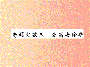 （百色專版）2019屆中考化學(xué)復(fù)習(xí) 第2編 重點(diǎn)專題突破篇 專題突破3 分離與除雜（精講）課件.ppt