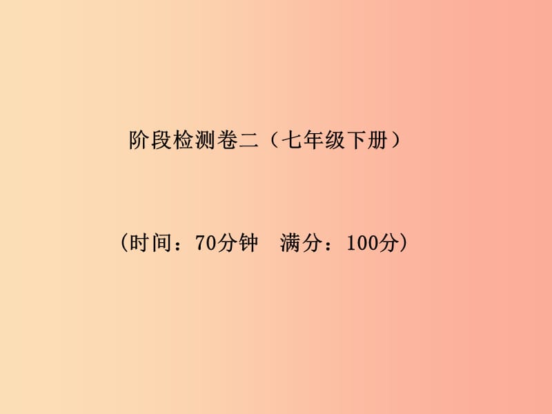 （聊城专版）2019年中考地理 第一部分 系统复习 成绩基石 阶段检测卷(二)课件.ppt_第2页