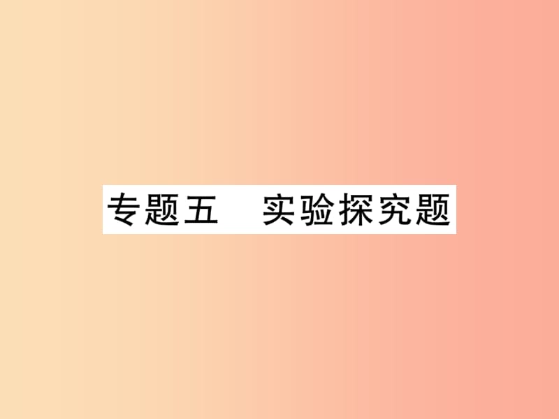 2019中考化学一轮复习第二部分重点题型突破专题五实验探究题精练课件.ppt_第1页