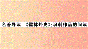 （江西專用）九年級語文下冊 第三單元 名著導(dǎo)讀《儒林外史》諷刺作品的閱讀習(xí)題課件 新人教版.ppt