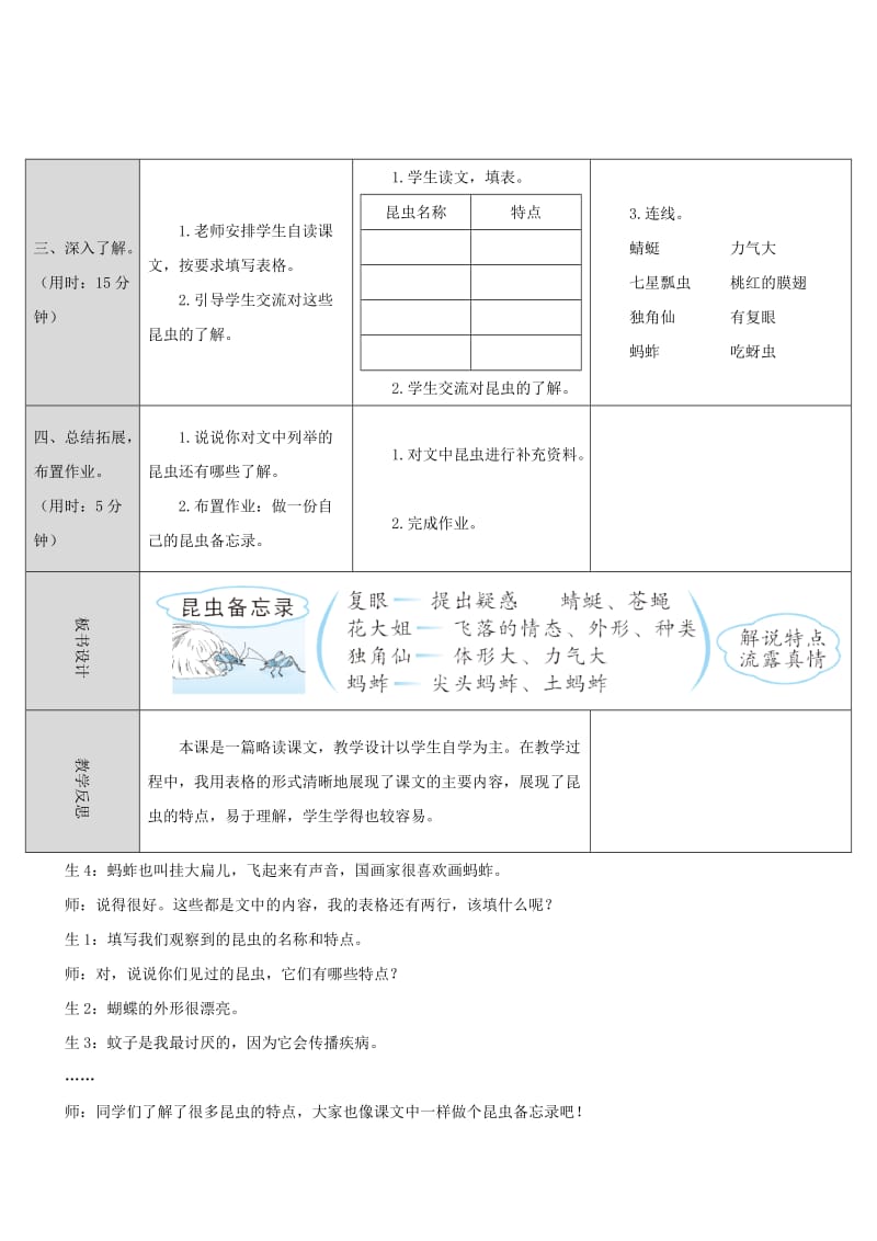 2019三年级语文下册第一单元4昆虫备忘录教案新人教版.doc_第2页