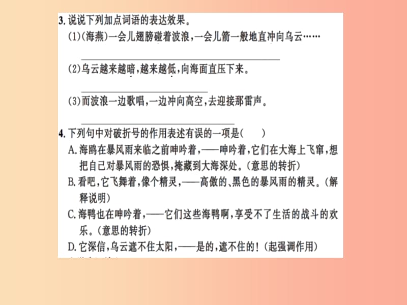 2019九年级语文下册 第一单元 4 海燕习题课件 新人教版.ppt_第3页