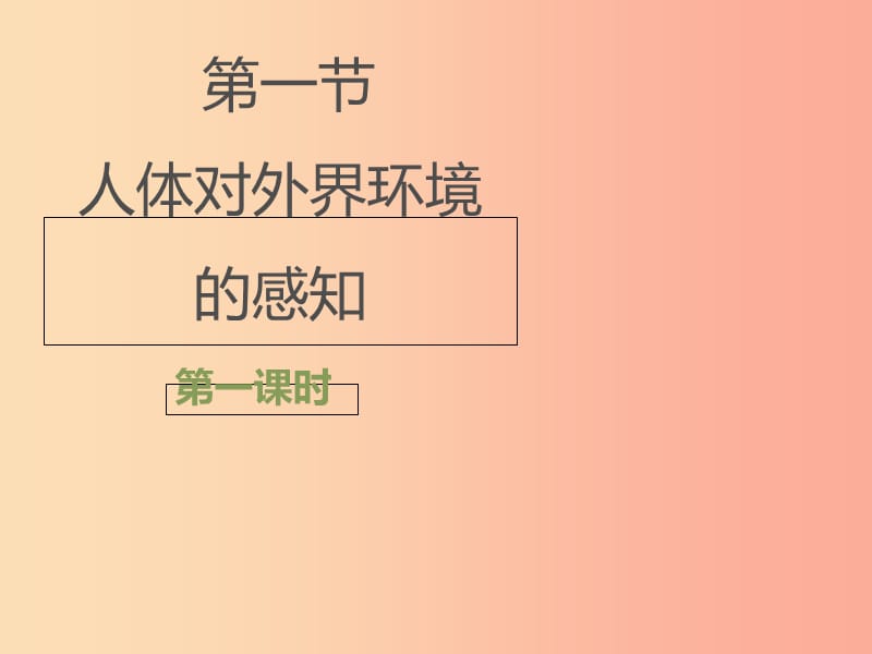 七年級生物下冊 4.6.1《人體對外界環(huán)境的感知》第一課時課件1 新人教版.ppt_第1頁