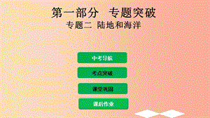 （廣東專用）2019中考地理 專題突破二 陸地和海洋樣張課件.ppt