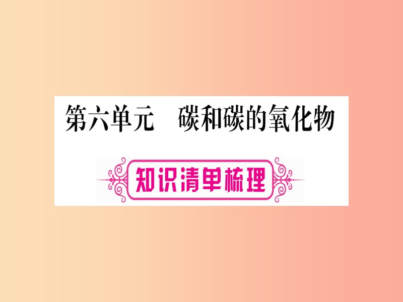 湖北专版2019中考化学总复习第1部分教材系统复习九上第6单元碳和碳的氧化物习题课件.ppt_第1页