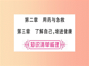 （玉林專版）2019年中考生物總復(fù)習(xí) 八下 第8單元 第2章 用藥與急救 第3章 了解自己 增進(jìn)健康課件.ppt