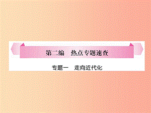 （宜賓專版）2019屆中考歷史總復(fù)習(xí) 第2編 熱點專題速查 專題1 走向近代化課件.ppt