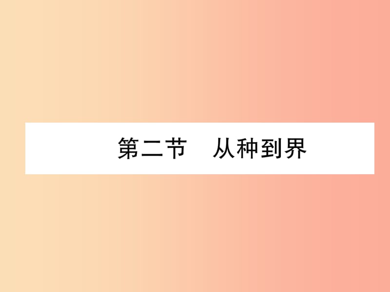 2019年八年级生物上册6.1.2从种到界作业课件 新人教版.ppt_第1页