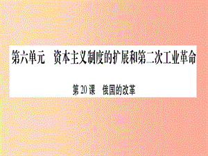 廣西2019秋九年級歷史上冊 第6單元 資本主義制度的擴展和第二次工業(yè)革命 第20課 俄國的改革課件 岳麓版.ppt