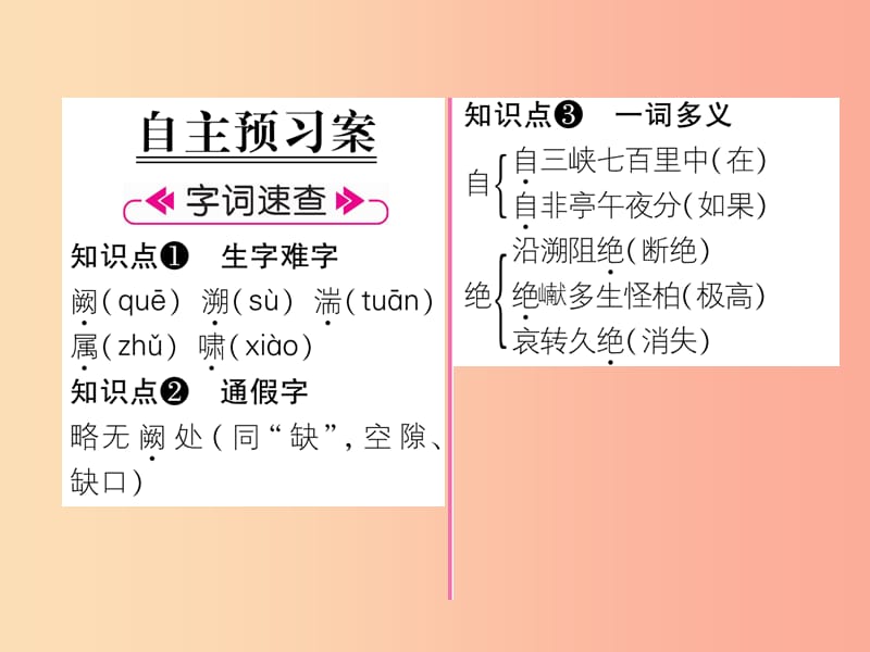 2019年八年级语文上册 第三单元 9 三峡习题课件 新人教版.ppt_第2页