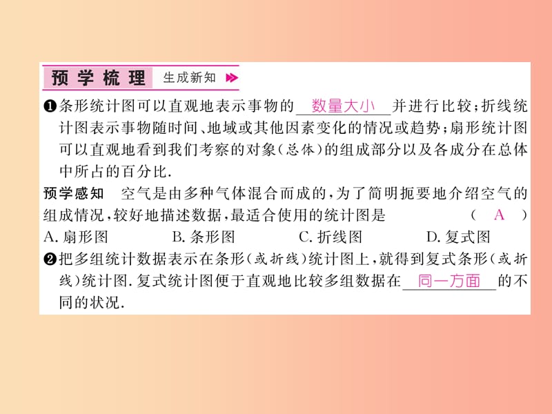 2019年秋七年级数学上册第5章数据的收集与统计5.2统计图作业课件新版湘教版.ppt_第2页