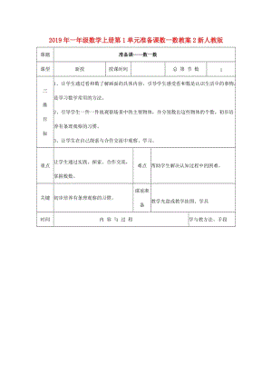 2019年一年級數學上冊第1單元準備課數一數教案2新人教版.doc