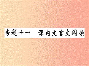 （貴州專版）2019春七年級語文下冊 專題十一 課內(nèi)文言文閱讀習題課件 新人教版.ppt