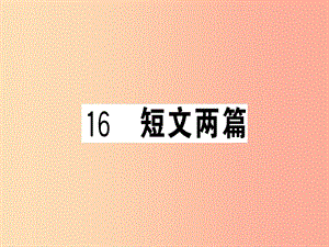 （貴州專版）2019春七年級(jí)語(yǔ)文下冊(cè) 第四單元 16 短文兩篇習(xí)題課件 新人教版.ppt