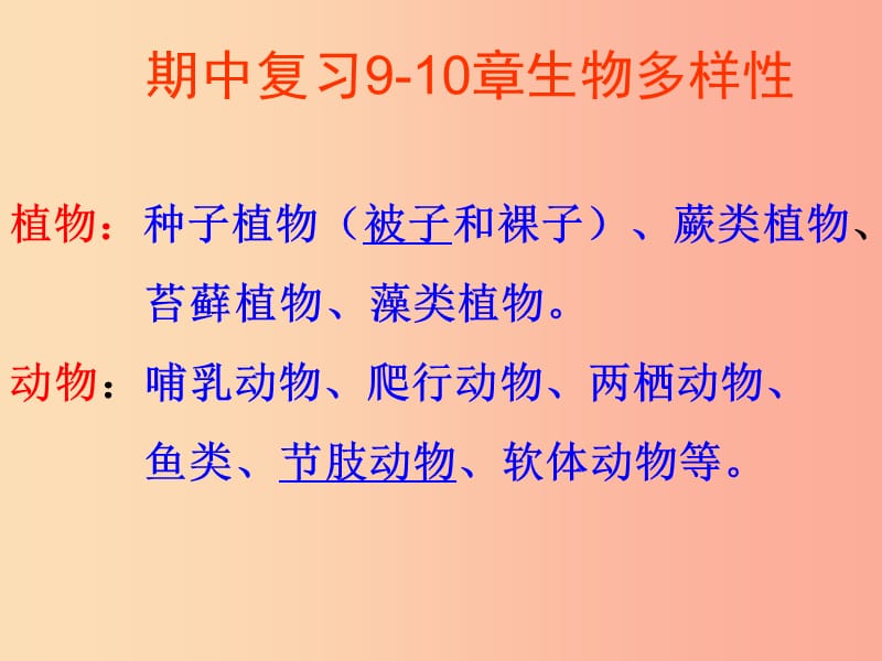 江苏省七年级生物下册 第9-10章生物多样性课件（新版）苏科版.ppt_第1页