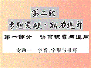 （貴州專(zhuān)版）2019中考語(yǔ)文復(fù)習(xí) 第二輪 第一部分 語(yǔ)言積累與運(yùn)用 專(zhuān)題一 字音、字形與書(shū)寫(xiě)備考指南課件.ppt