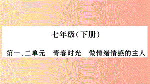 寧夏2019中考政治 第4篇 知識(shí)梳理 七下 第1-2單元 青春時(shí)光 做情緒情感的主人復(fù)習(xí)課件.ppt