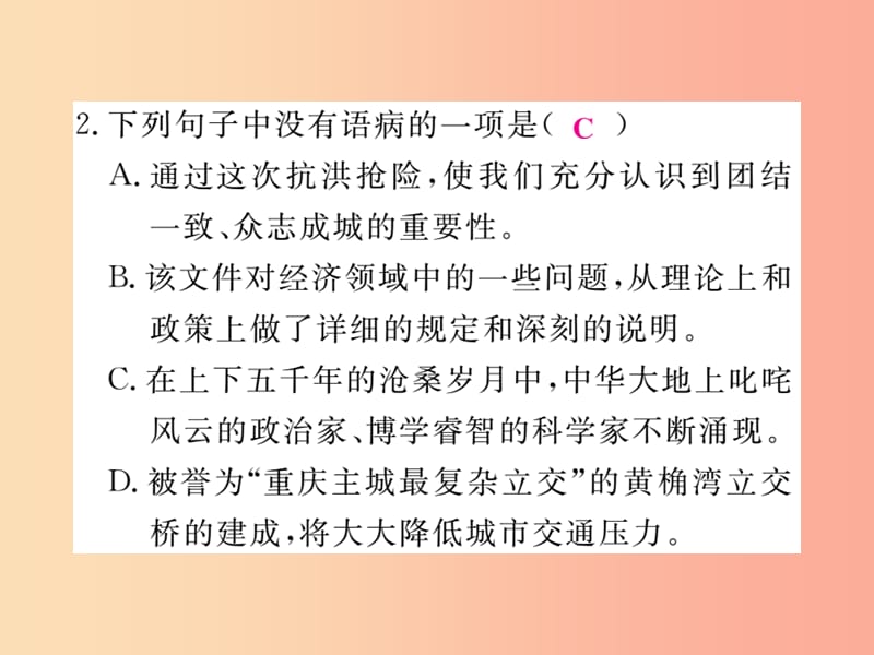 2019年八年级语文上册 专题三 语言运用课件 新人教版.ppt_第3页