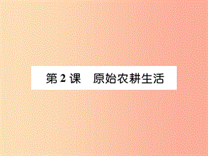 七年級歷史上冊 第1單元 史前時期 中國境內(nèi)早期人類與文明的起源 第2課 原始農(nóng)耕生活作業(yè)課件 新人教版.ppt