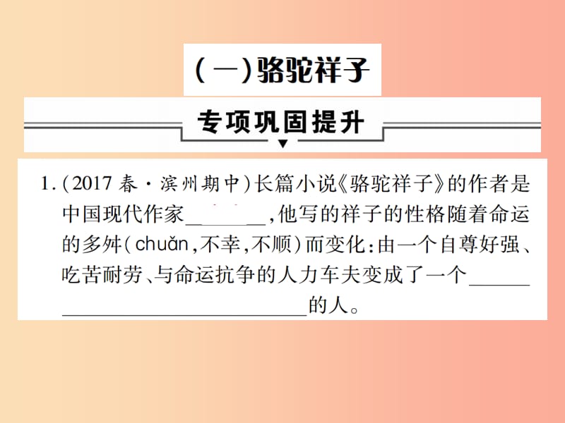 2019届中考语文复习 第一部分 语文知识及运用 专题四 名著阅读课件.ppt_第2页