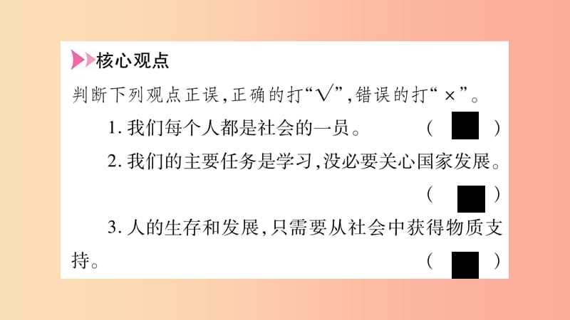 2019年八年级道德与法治上册 第一单元 走进社会生活综合提升习题课件 新人教版.ppt_第2页