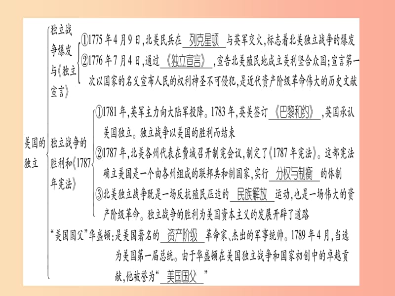 四川省2019年九年级历史上册 世界近代史（上）第六单元 欧美资产阶级革命总结提升课件 川教版.ppt_第3页