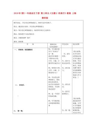 2019年(春)一年級品生下冊 第三單元《主題2 你真行》教案 上海教科版.doc