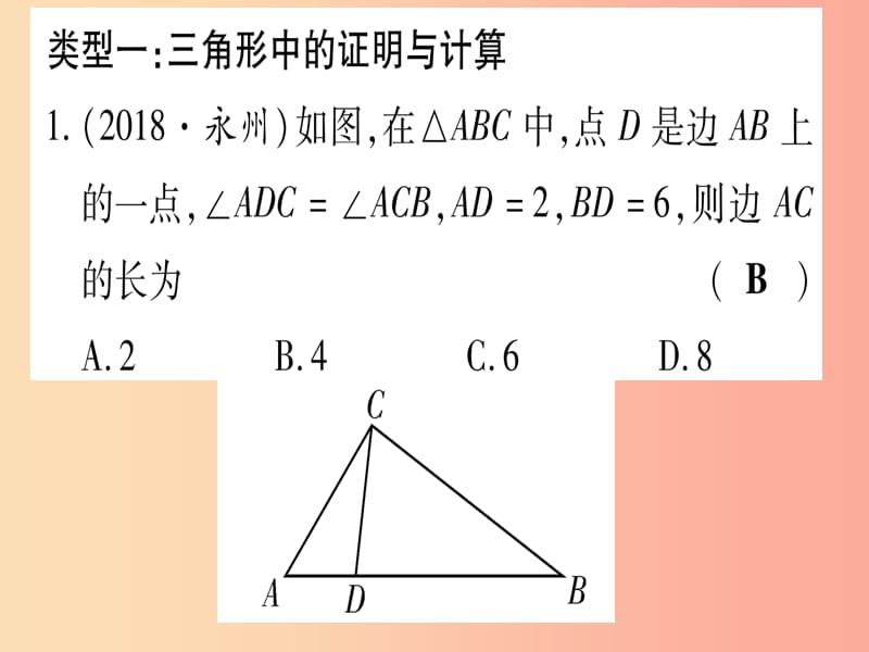 甘肃专用2019中考数学第二轮中档题突破专项突破4三角形四边形中的证明与计算作业课件.ppt_第2页